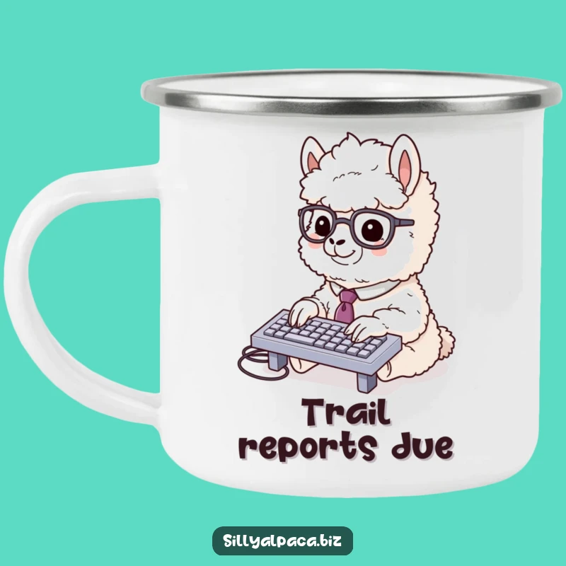 Funny Alpaca Office Camp Mug: Hilarious Hydration for Remote Workers