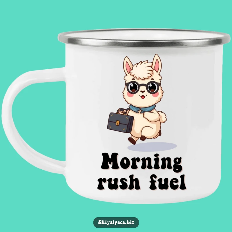 Funny Busy Alpaca Briefcase Camping Mug - Adventure Go-Getter Gift