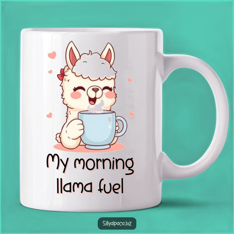 Funny Alpaca Mug Gift: Joyful Brew, Steaming Cup Character - A Perfect Morning Laugh