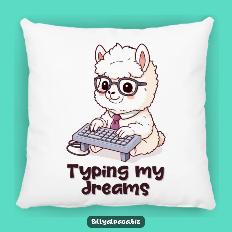 Funny Alpaca Typing Pillow: Cozy Up with Professional Charm