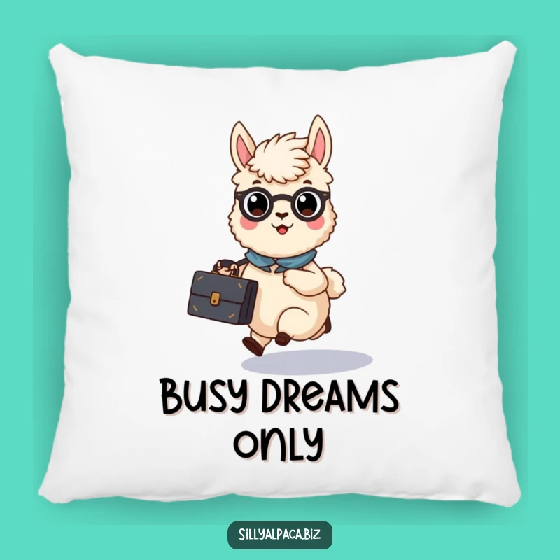 Funny Busy Alpaca Briefcase Pillow - Cozy Reminder Gift