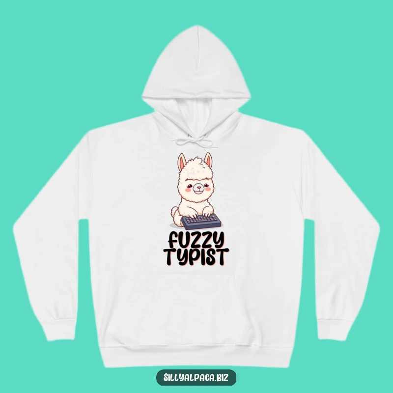 Funny Alpaca Typing Hoodie: Cozy Comfort for the Digital Age