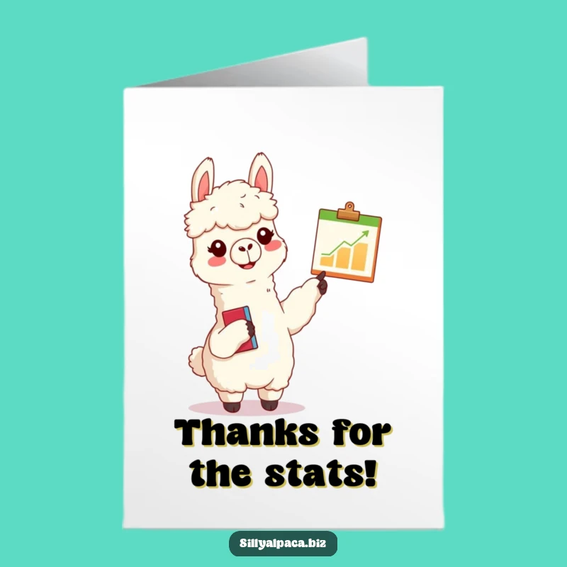 Free Printable Thank You Card: Alpaca's Helpful Chart, Grateful Downloadable Gift