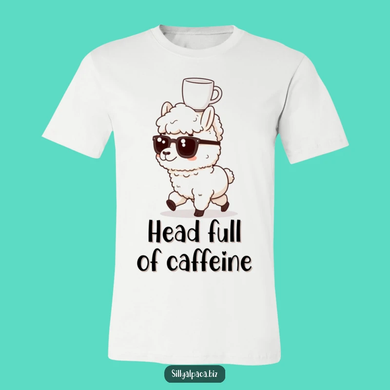 Funny Alpaca Coffee Headstand T-Shirt: Conquer Your Day in Style