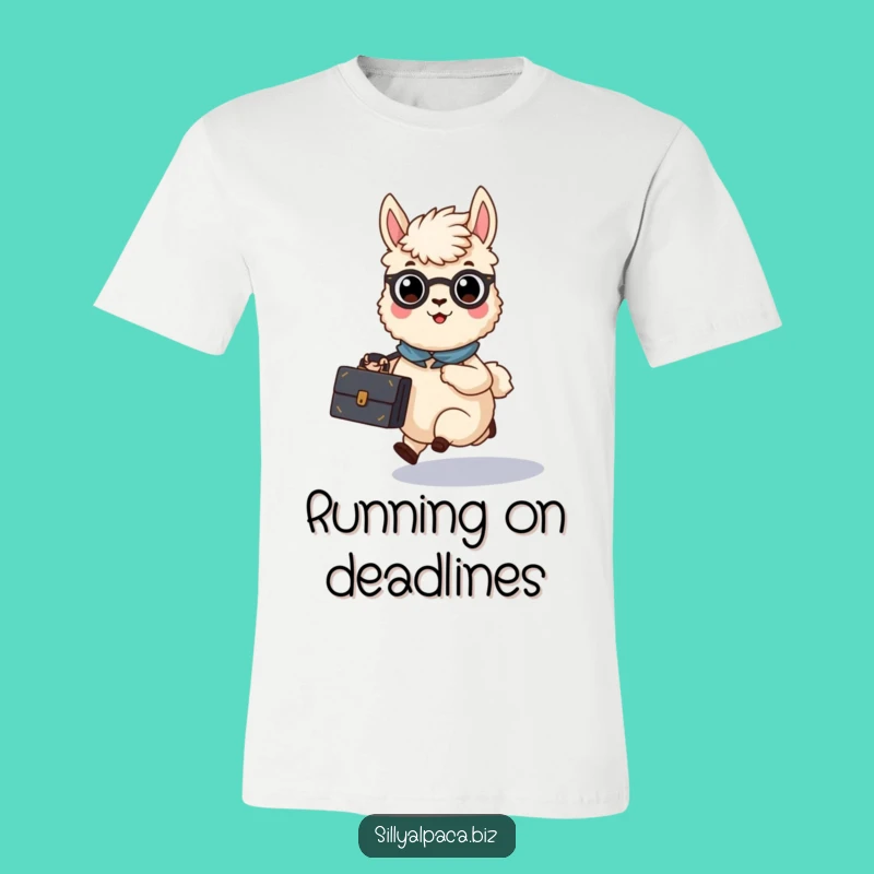 Funny Busy Alpaca Briefcase T-Shirt - Motivational Workwear Gift