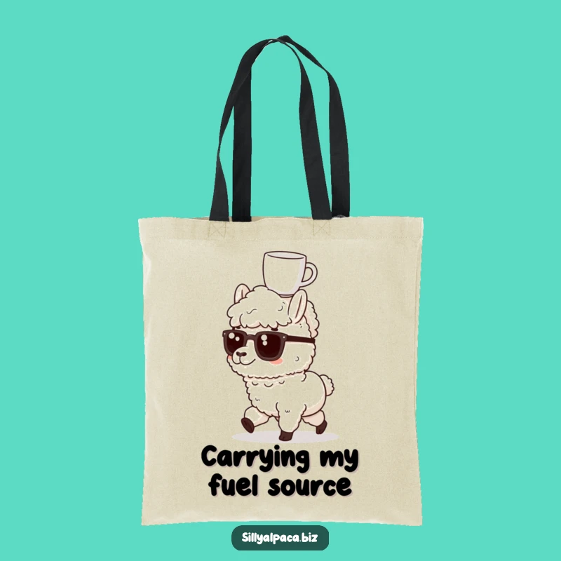 Funny Alpaca Coffee Headstand Tote Bag: Carry Your Ambition Everywhere